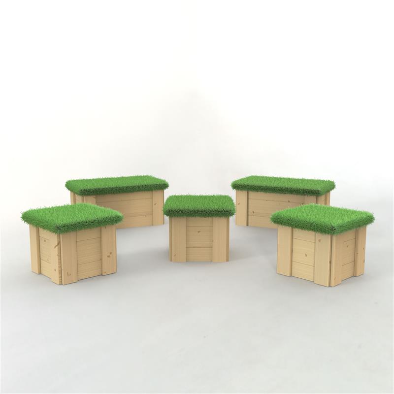 Moveable Artificial Grass-Topped Seat Package